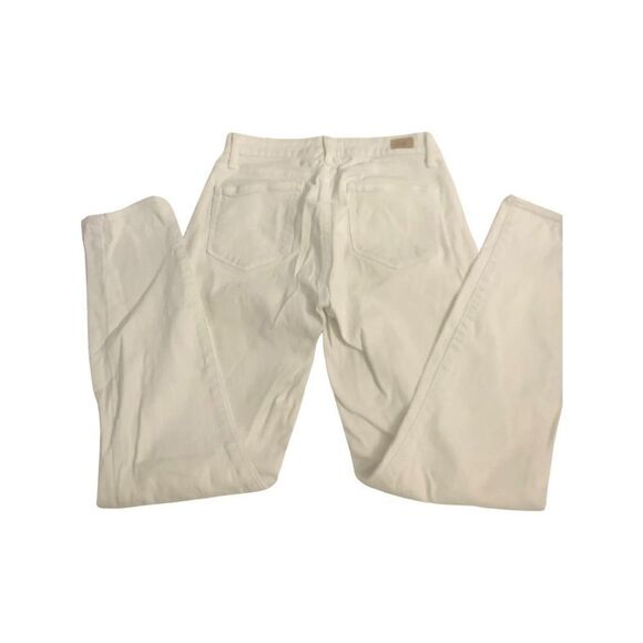 White Paige Denim Distressed Skinny Jeans - Picture 1 of 7